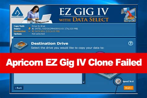 apricorn ez gig 4 clone error